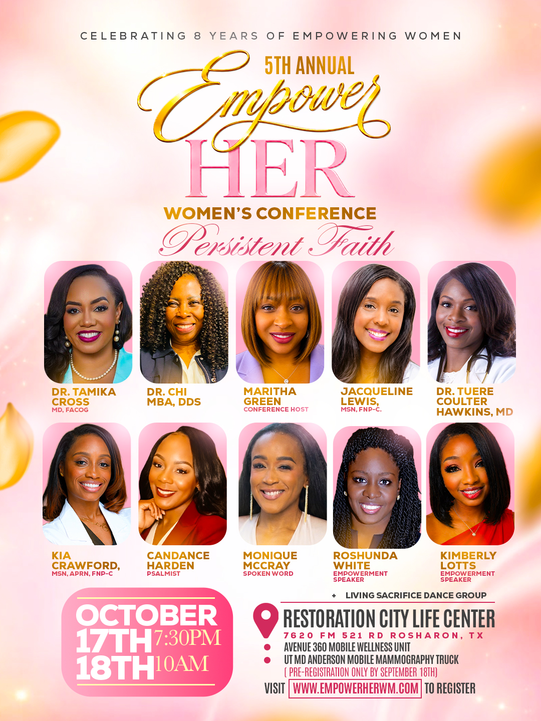 5th Annual Empower HER Women's Conference: Persistent Faith flyer